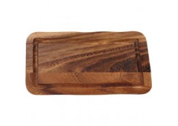 Acacia Rectangular Board with Groove